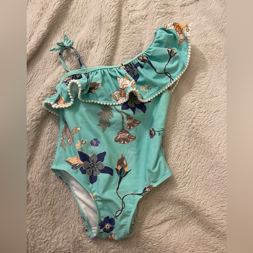 Jessica Simpson Brand Floral Baby Girl One Piece Baby Bathing Suit